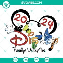 Disney, SVG Files, Disney Family Vacation 2024 SVG File, Walt Disney World 2