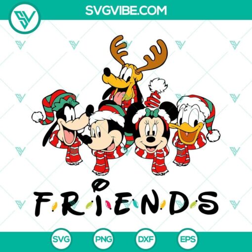 disney friends christmas svg happy merry christmas svg disney friends santa reindeer xmas svg 4 mockup