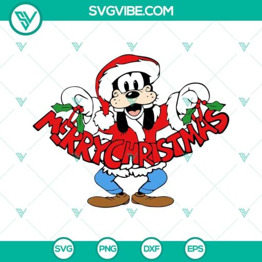 disney goofy merry christmas svg png dxf eps cricut silhouette clipart 8 mockup