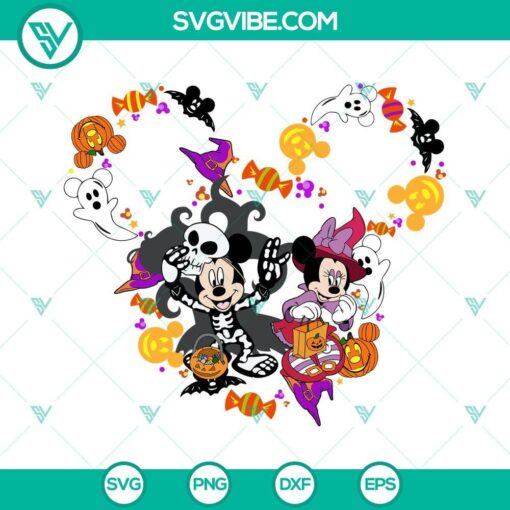 disney happy halloween svg mickey skeleton svg minnie witch halloween svg png dxf eps files for cricut 8 mockup