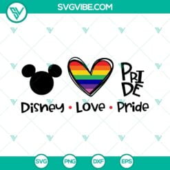 Disney, SVG Files, Disney Love Pride SVG Images, Mickey Mouse Head SVG Image, 18