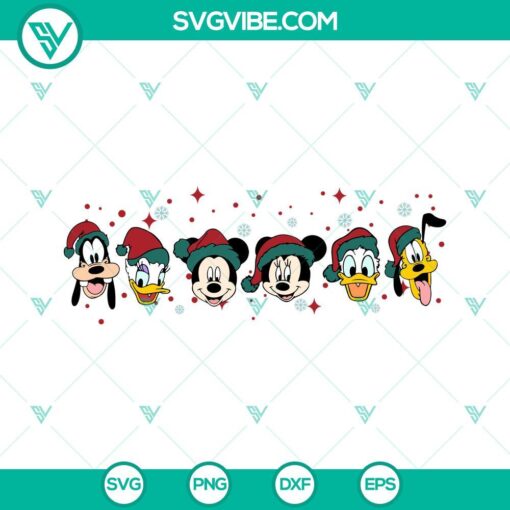 disney mickey and friends christmas svg christmas character svg christmas squad svg christmas friends svg holiday season svg png dxf eps 3 mockup