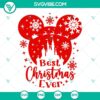 Disney Mickey Christmas SVG design with festive mouse and Best Christmas text, perfect for holiday crafts and decorations.