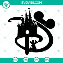 Disney Mickey Ears and Magical Castle SVG files for download with Mickey Mouse design theme.