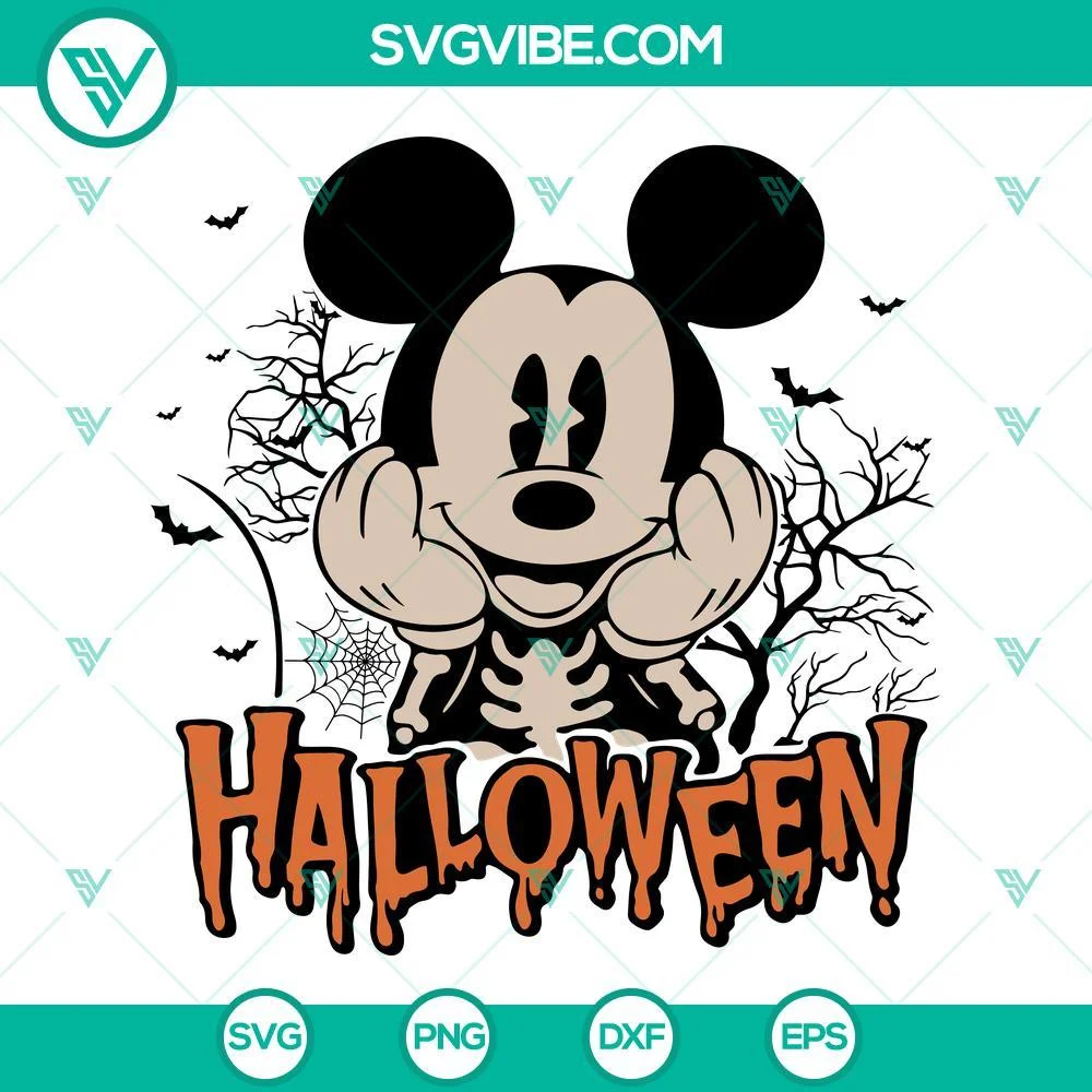 Disney, Halloween, SVG Files, Disney Mickey Happy Halloween SVG Download PNG 1