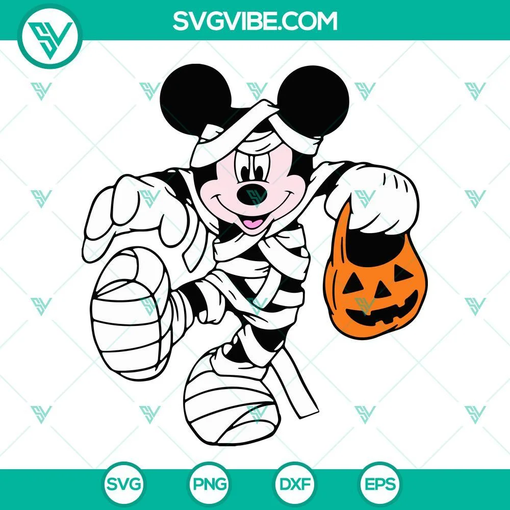 Disney, Halloween, SVG Files, Disney Mickey Minnie Mouse Mummy SVG Files, 1