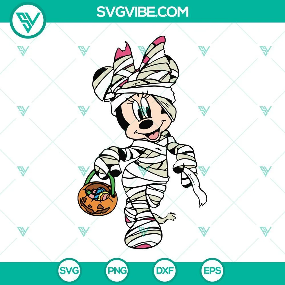 Disney, Halloween, SVG Files, Disney Mickey Minnie Mouse Mummy SVG Files, 2