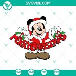 Christmas, Disney, SVG Files, Disney Mickey Mouse Merry Christmas SVG Images 2