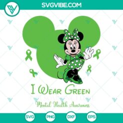 Awareness, SVG Files, Disney Minnie Mouse Mental Health Awareness SVG Files, I 8