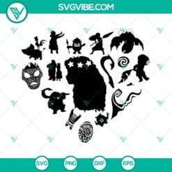 Disney, SVG Files, Disney Moana SVG Download, Moana Heart Logo SVG Download, 4