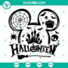 Disney Halloween mouse ears SVG files for Cricut, featuring spooky designs in PNG, DXF, and EPS formats.