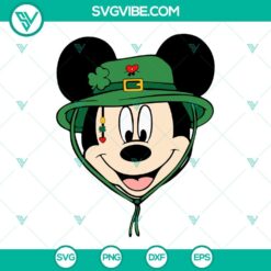 Disney Mouse Head St Patricks Day SVG Files, Mickey Minnie Bad Bunny 2