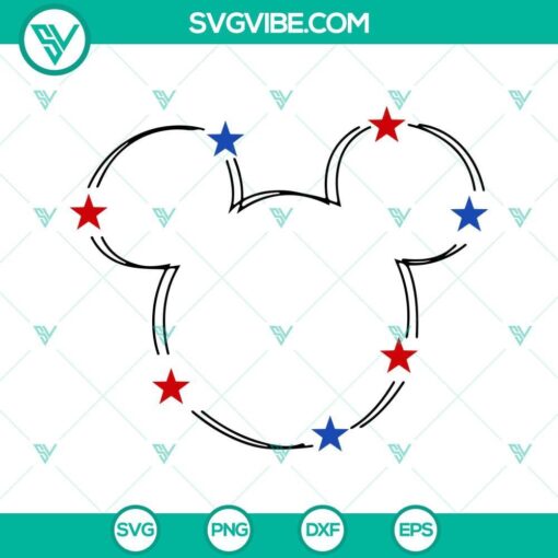 disney mouse head usa flag svg mickey minnie patriotic svg funny 4th of july svg png dxf eps 5 mockup