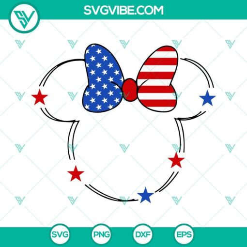 disney mouse head usa flag svg mickey minnie patriotic svg funny 4th of july svg png dxf eps 9 mockup