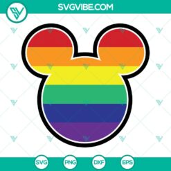 Disney, LGBT, SVG Files, Disney Pride LGBTQ SVG Files, Mickey Head Pride SVG 2