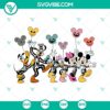 Disney Skeleton Costume Halloween SVG File - Mickey Mouse Skeleton and Minnie Mouse Skeleton silhouettes on a spooky Halloween background. Perfect for Halloween Disney fans.