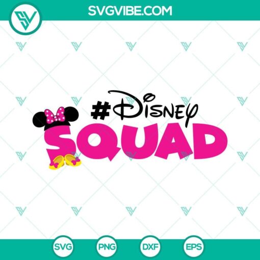 disney squad minnie mouse svg disney friends svg family vacation svg disney trip svg png dxf eps 10 mockup