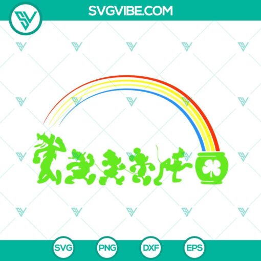 disney st patricks day svg lucky walk mickey and friends svg mickey shamrock svg lucky rainbow svg 2 mockup