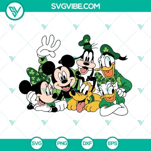 disney st patricks day svg st patricks day mickey and friends svg png dxf eps cricut 3 mockup