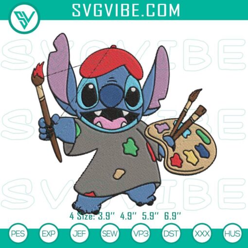 disney stitch artist embroidery designs download mockup