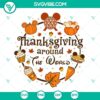 Disney Thanksgiving Around The World SVG and PNG images for download, featuring Disney characters celebrating Thanksgiving.