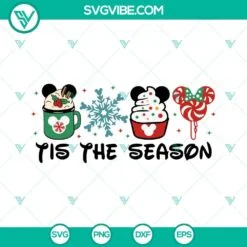 Christmas, SVG Files, Tis The Season Christmas Ice Cream SVG Image, Christmas 4