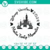 Disney Vacation 2024 Minnie embroidery file, perfect for family vacation projects.