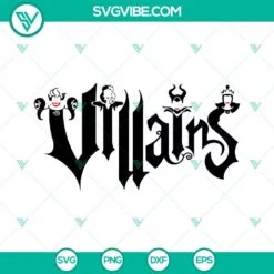 Disney, SVG Files, Disney Villain Characters SVG Files EPS DXF PNG Files Disney 2