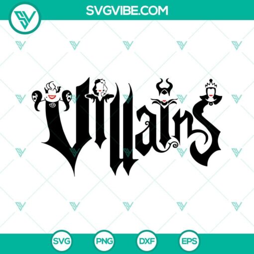 disney villain characters svg eps dxf png files 10 mockup