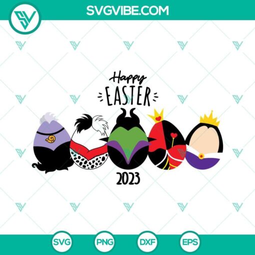 disney villains easter eggs happy easter 2023 svg disney cartoon easter svg png dxf eps 7 mockup