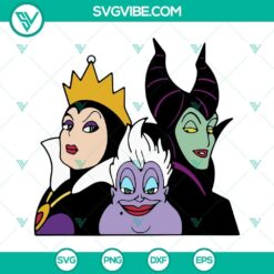 Disney Villains SVG Files Bundle, Ursula SVG Image, Cruella De Vil SVG Image 7