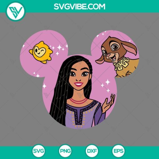 disney wish asha star and valentino svg cut files for cricut silhouette mockup