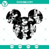Disneyland Friends Mickey Minnie Goofy Donald Mouse Ears SVG design download for crafts and DIY projects.