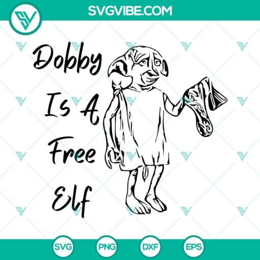 dobby is a free elf sock svg dobby harry potter svg 3 mockup