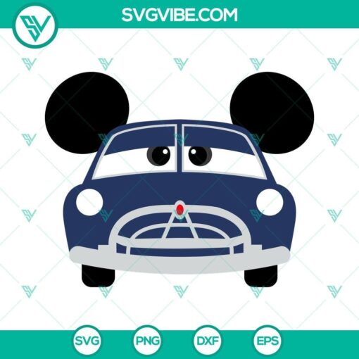 doc hudson mickey ears svg disney cars svg cartoon svg png dxf eps cricut 6 mockup