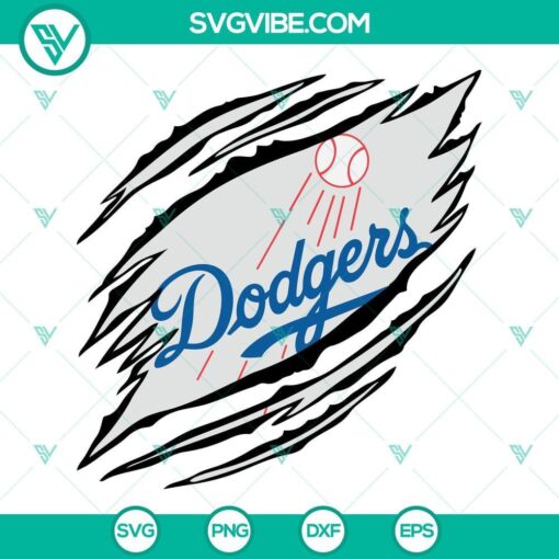 dodgers ripped claws svg baseball svg dodgers svg png dxf eps cricut silhouette 5 mockup