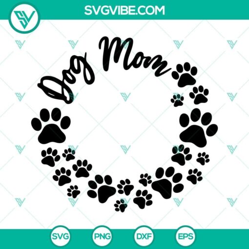 dog mom christmas wreath svg png dxf eps cut files 8 mockup