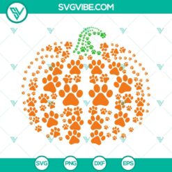 Halloween, SVG Files, Dog Paws Pumpkin SVG Files, Cute Dog Halloween SVG Files 2