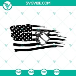 Dog Tag American Flag SVG Files, Soldier  SVG Download, Military SVG Images