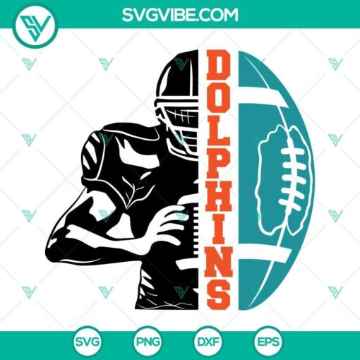 dolphins football half player svg dolphins team svg half football half player svg football season svg 5 mockup