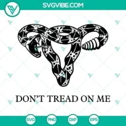 Trending, SVG Files, Snake Uterus SVG File, Don’t Tread On Me Uterus SVG 3