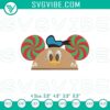 Donald Duck gingerbread hat ears embroidery file for festive holiday designs.