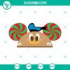 Christmas, Disney, SVG Files, Daisy Duck Gingerbread Hat Ears SVG Image, Disney 13