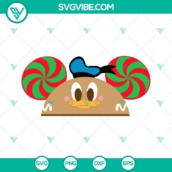 Christmas, Disney, SVG Files, Donald Duck Gingerbread Hat Ears SVG Files, 2