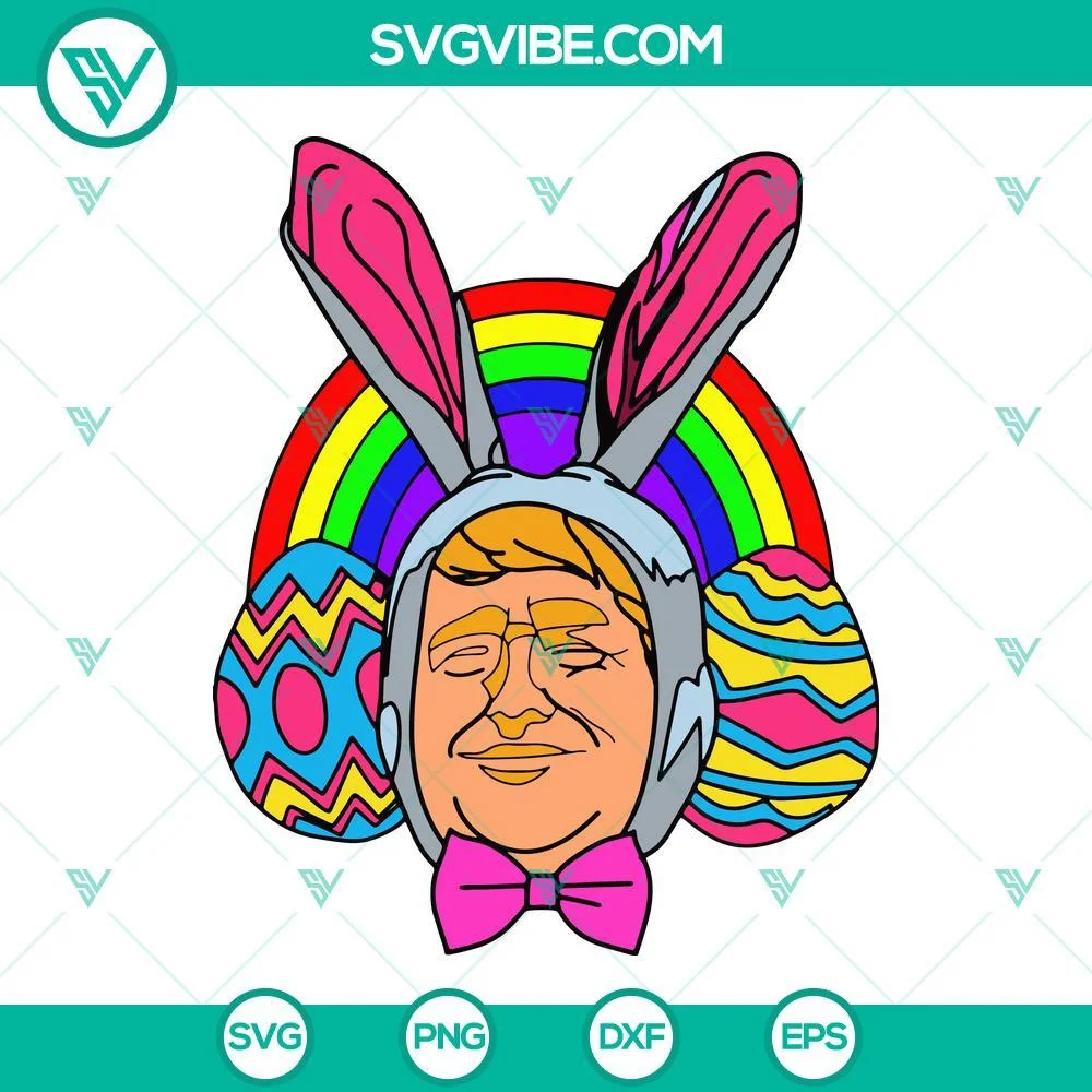 Easter, SVG Files, Donald Trump Easter Svg, Donald Trump Easter Egg Svg, Bunny 1