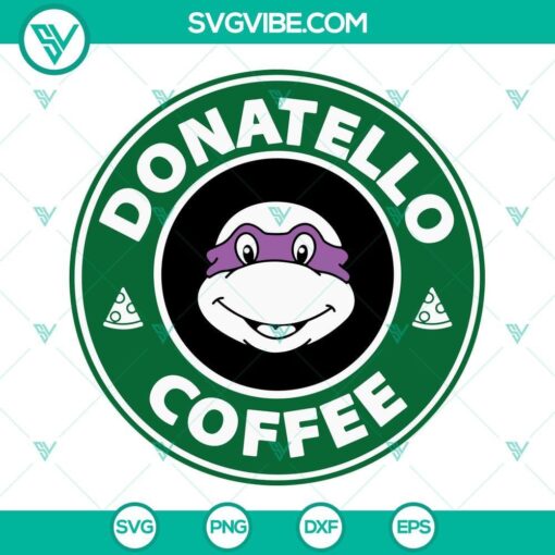 donatello turtle coffee svg donnie ninja turtle starbucks svg png dxf eps cricut 6 mockup