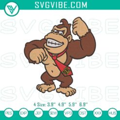 Embroidery Designs, Donkey Kong Machine Embroidery Design File Donkey Kong 2