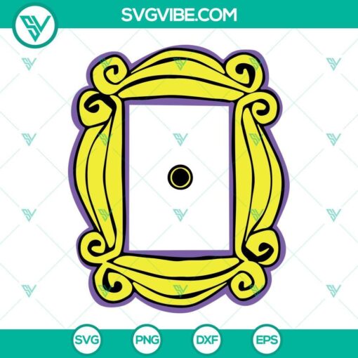 door frame svg friends tv show svg yellow frame svg digital files silhouette cricut 2 mockup