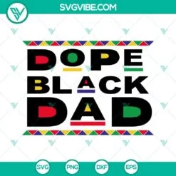 Dad, SVG Files, Dope Black Dad SVG File, Bald Bearded Man SVG Images, Black Man 4