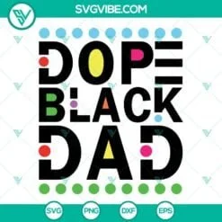 Dad, SVG Files, Dope Black Dad SVG File, Bald Bearded Man SVG Images, Black Man 3